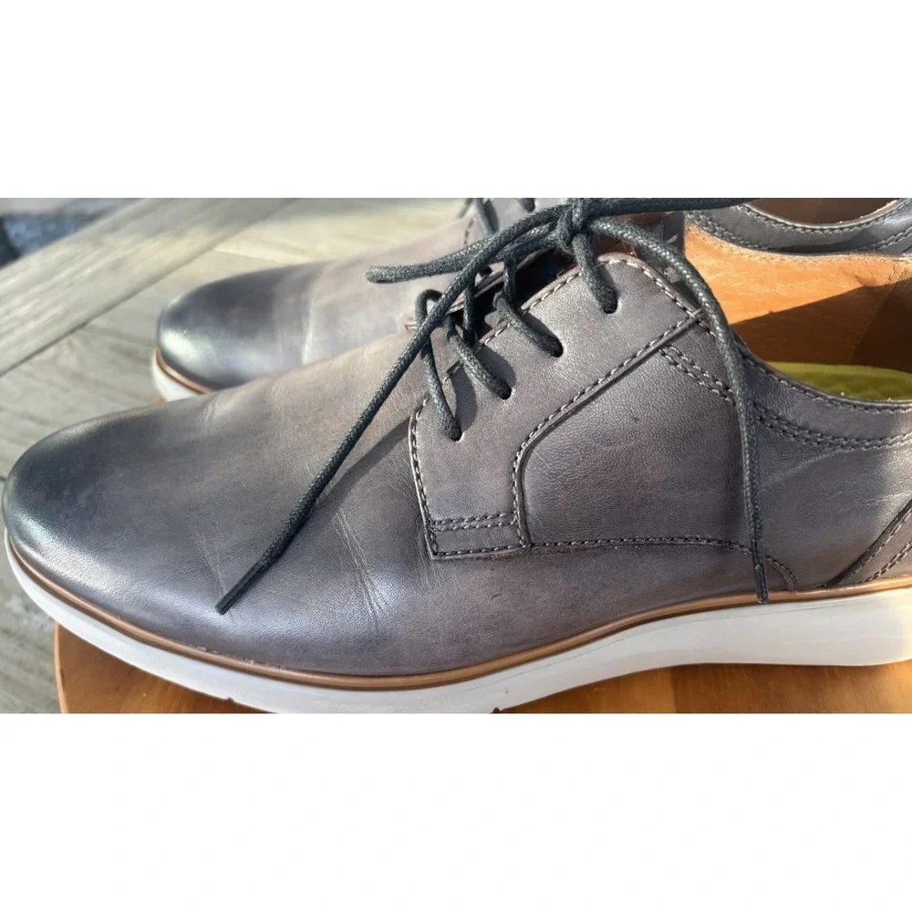Florsheim Comfortech Leather Grey Oxford Lace Shoes Mens Size 7.5M EOC
